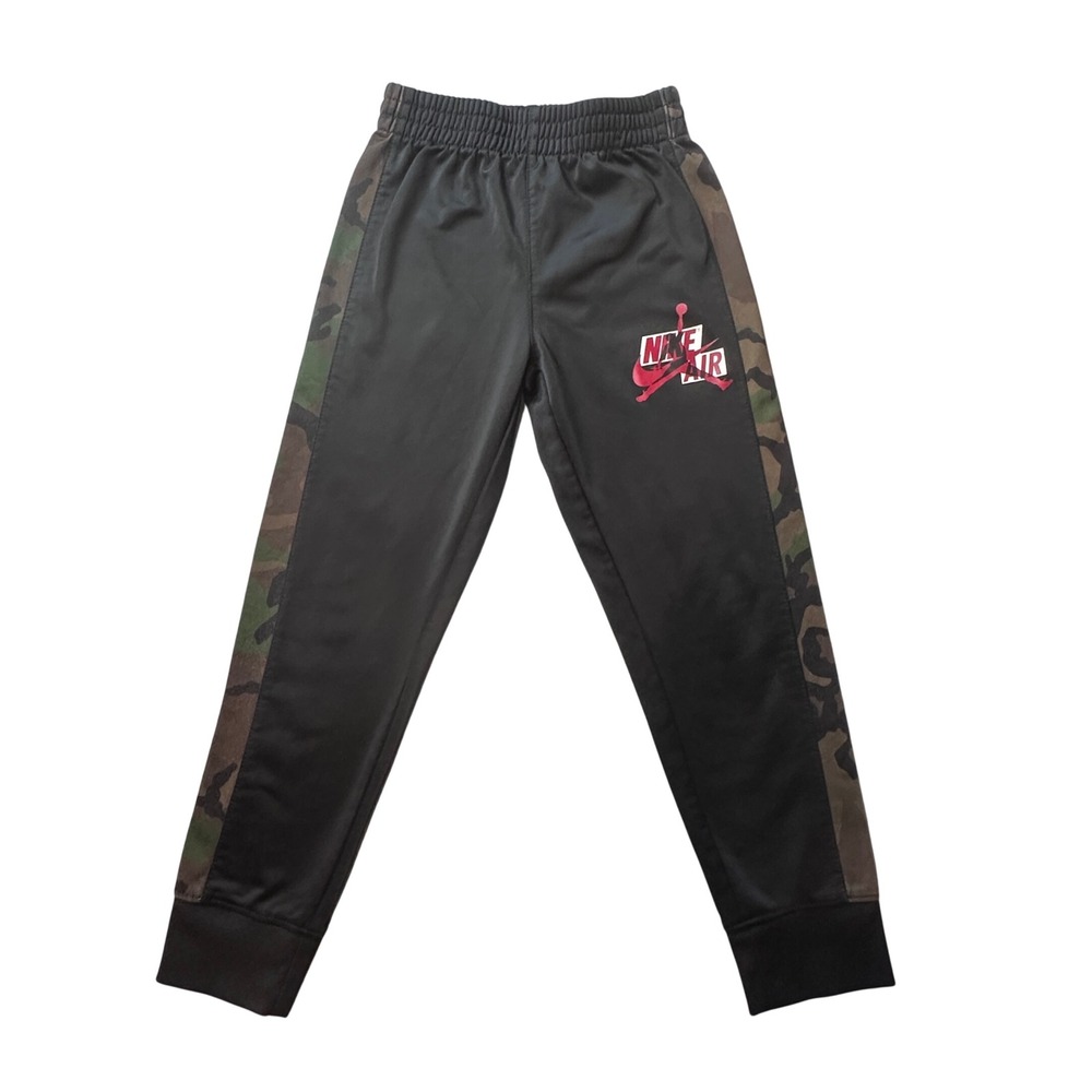 Jordan Pants Kids 6 Black Camo Nike Air Jumpman Logo Track Joggers 8510-E4F